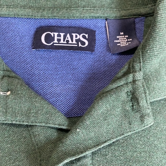CHAPS green short sleeved Polo shirt men’s medium - Picture 9 of 9